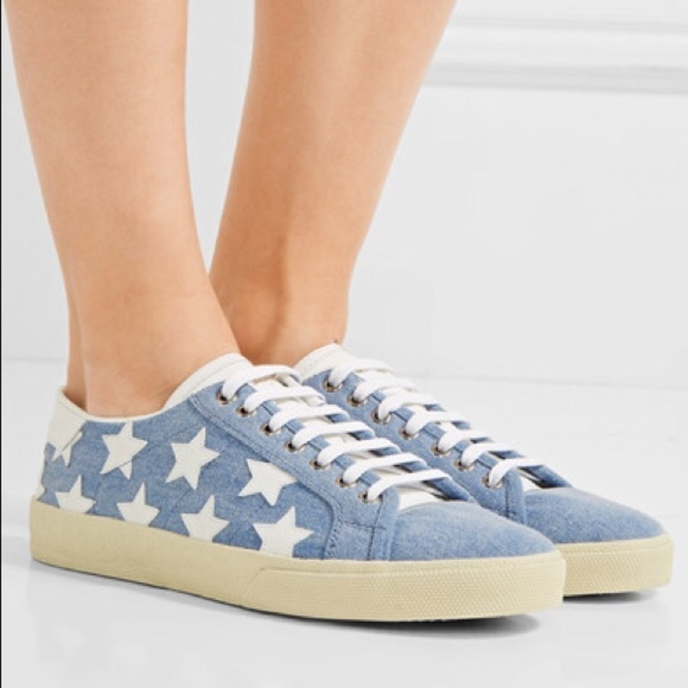 Saint Laurent - Denim Star Sneakers - Size 40 (10)